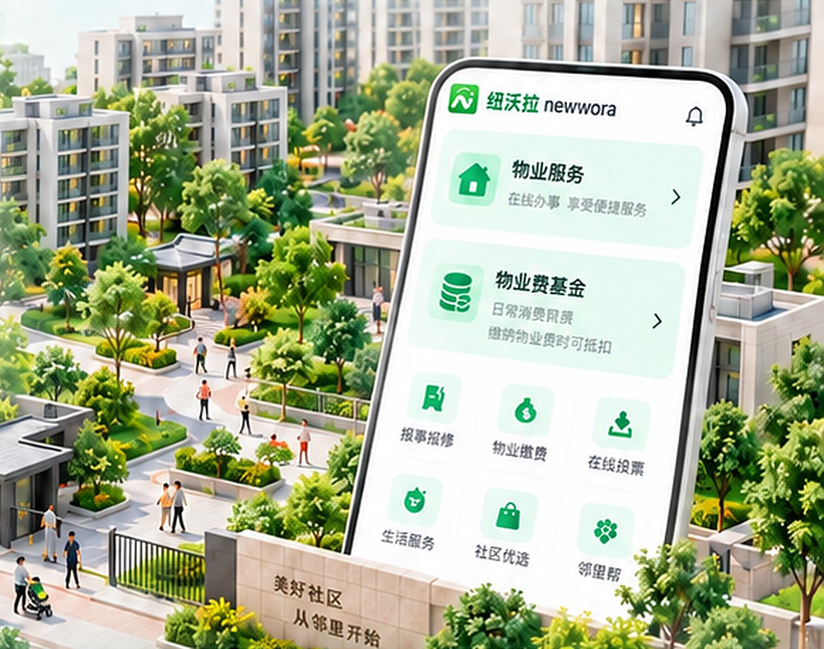 纽沃拉智慧社区:物业服务、物业费基金、报事报修、在线投票